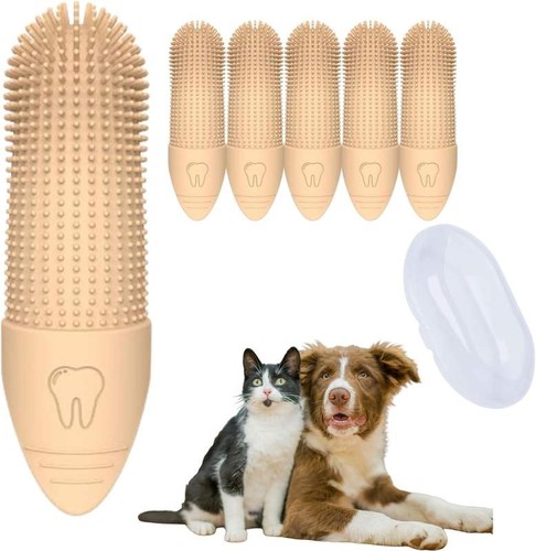 Pack dog finger toothbrush - 5-pack,