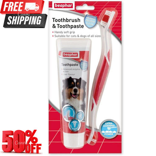 Dog toothbrush and toothpaste - toothbrush,