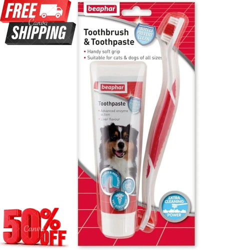 Dog toothbrush and toothpaste - toothbrush,